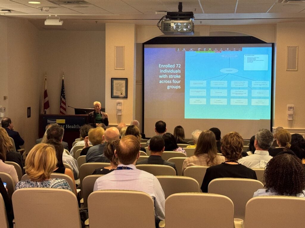 Dorothy Edwards giving a presentation